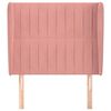 vidaXL S&auml;nggavel med kanter rosa 83x23x118/128 cm sammet