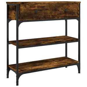 vidaXL Avlastningsbord rökfärgad ek 72,5x25x75 cm konstruerat trä