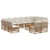 vidaXL Utomhussoffset 13 pcs Naturlig och Creamvit Polyester