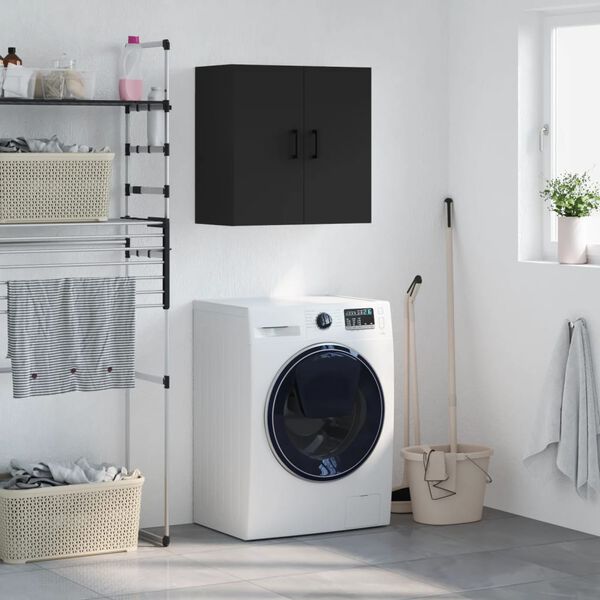 vidaXL V&auml;ggsk&aring;p svart 60x31x60 cm konstruerat tr&auml;