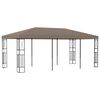vidaXL Paviljong 6x3 m taupe tyg
