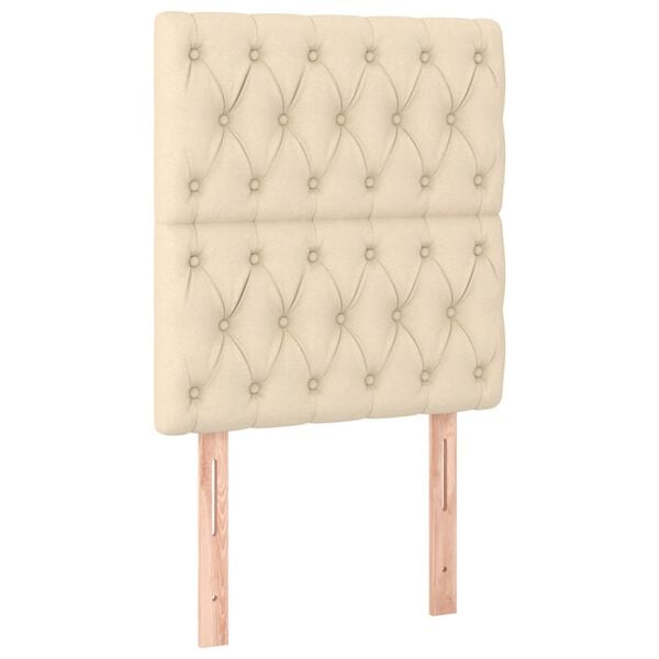 vidaXL S&auml;nggavel creme 80x7x118/128 cm tyg