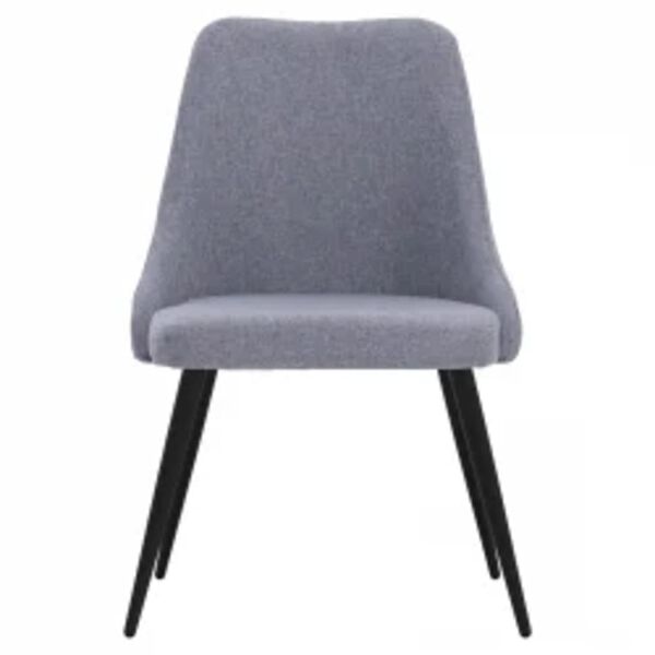 vidaXL Matstolar 4 st ljusgr&aring; tyg