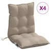 vidaXL Stolsdynor 4 st taupe oxfordtyg