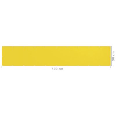 vidaXL Balkongskärm gul 90x500 cm HDPE