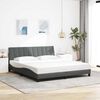 vidaXL Bed Frame without Mattress "Hanko" Dark Grey 180x200cm Fabric