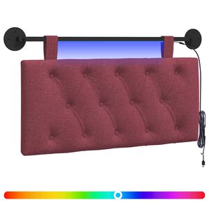 vidaXL H&auml;ngande s&auml;nggavel Med LED-lampa Vinr&ouml;d Tyg
