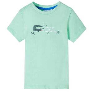 T-shirt med korta &auml;rmar f&ouml;r barn ljusgr&ouml;n 92