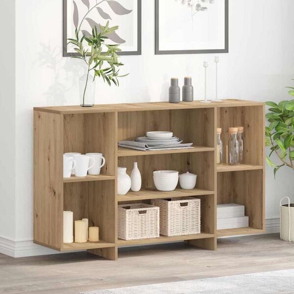 vidaXL Sideboard Artisan Ek 120 x 30 x 75 cm Konstruerat tr&auml;