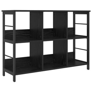vidaXL Hyllsystem 6 niv&aring;er 102 x 32 x 72,5 cm Konstruerat tr&auml; Svart Ek
