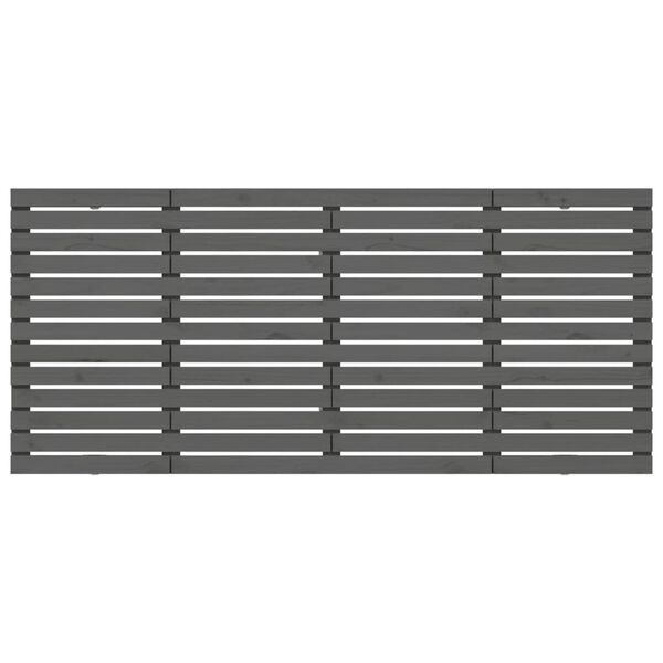 vidaXL V&auml;ggmonterad huvudgavel gr&aring; 166x3x91,5 cm massiv furu