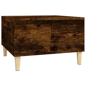 vidaXL Soffbord r&ouml;kf&auml;rgad ek 55x55x36,5 cm konstruerat tr&auml;