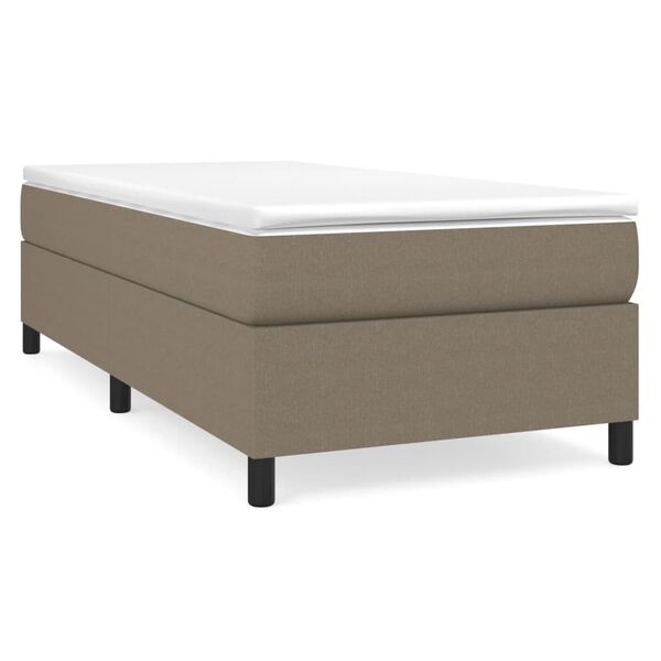 vidaXL Boxspring-s&auml;ngram taupe 100x200 cm tyg