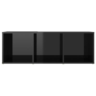 vidaXL Tv-bänk svart högglans 107x35x37 cm konstruerat trä