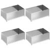 vidaXL Kant f&ouml;r gr&auml;smatta 4 pcs 100 x 60 x 35 cm St&aring;l Silver