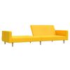 vidaXL B&auml;ddsoffa 2-sits med fotpall gul tyg