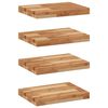 vidaXL Sv&auml;vande hyllor 4 st 60x30x4 cm behandlat massivt akaciatr&auml;