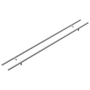 vidaXL Sk&aring;phandtag 2 pcs Silver 800 mm Rostfritt st&aring;l
