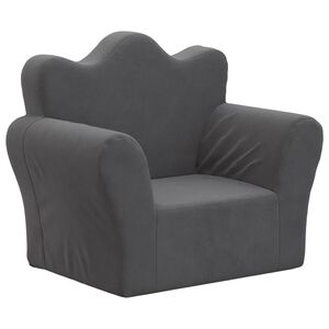 vidaXL Barnsoffa antracit mjuk plysch