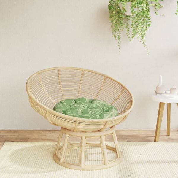 vidaXL Rund dyna bladm&ouml;nster &Oslash; 60 x11 cm oxfordtyg