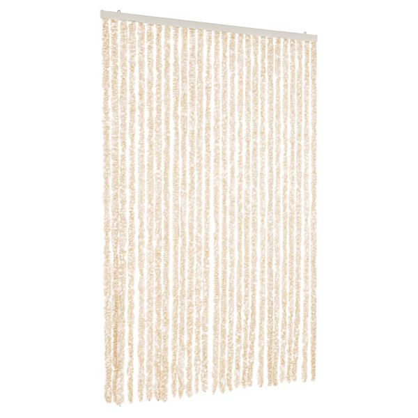 vidaXL Insektsgardin beige och vit 118x220 cm chenille