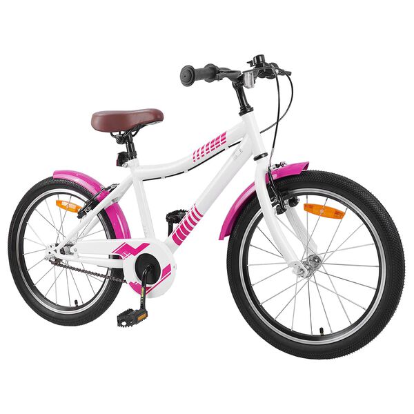 vidaXL Barncykel 18 Tum f&ouml;r 5-7 &aring;r gamla Rosa