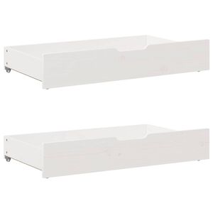 vidaXL S&auml;ngl&aring;dor 2 st vit 90x55x17 cm massiv furu