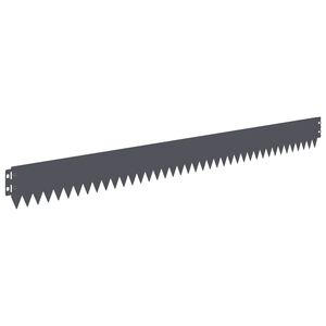 vidaXL Kant f&ouml;r gr&auml;smatta 20 st 103 x 10 cm St&aring;l Antracit