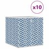 vidaXL Vikbar f&ouml;rvaringsl&aring;dor 10 st bl&aring; 32x32x32 cm non-woven tyg