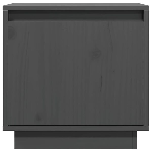 vidaXL S&auml;ngbord gr&aring; 40x30x40 cm massiv furu