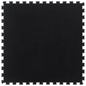 vidaXL Golvplatta gummi svart 12 mm 100x100 cm