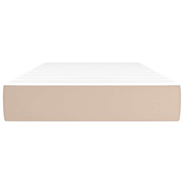 vidaXL Pocketresårmadrass för barn cappucino 80x160 cm konstläder