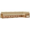 vidaXL Utomhussoffset med kudde 6 pcs Naturlig och Beige