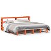 vidaXL S&auml;ngram utan madrass vaxbrun 200x200 cm massiv furu