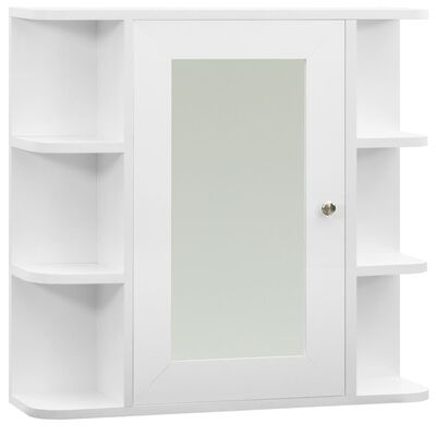 vidaXL Spegelskåp för badrum vit 66x17x63 cm MDF