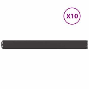 vidaXL Rabattkanter 10 st svart 10x103 cm kallvalsat st&aring;l