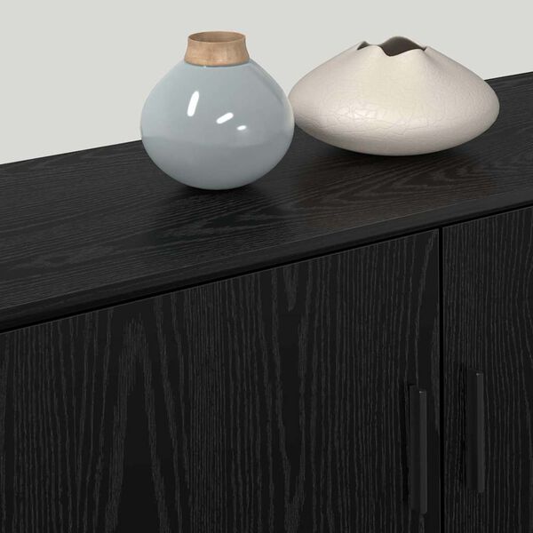 vidaXL V&auml;ggmonterad TV-byr&aring; Set 3 pcs Svart Ek 100 x 34,5 x 40 cm