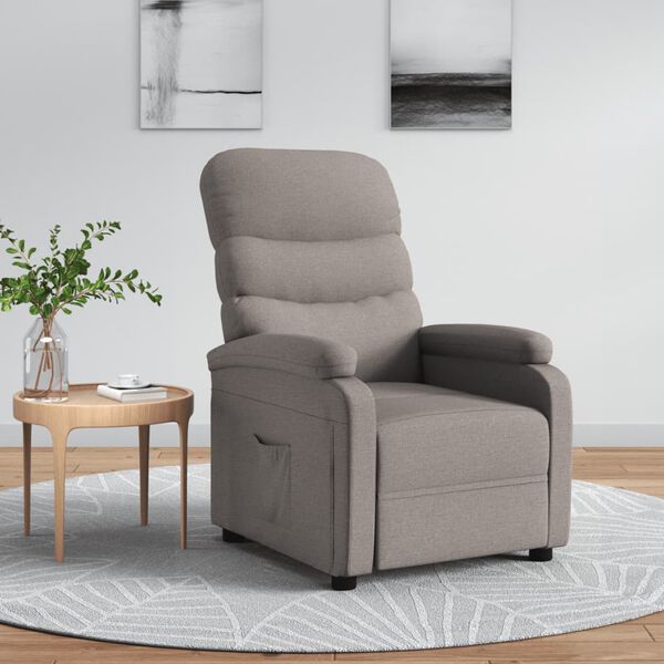 vidaXL Reclinerf&aring;t&ouml;lj taupe tyg