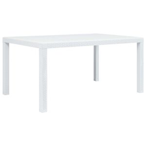 vidaXL Tr&auml;dg&aring;rdsbord vit 150x90x72 cm konstrotting