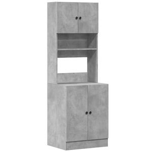 vidaXL K&ouml;kssk&aring;p betonggr&aring; 60x50x180 cm konstruerat tr&auml;
