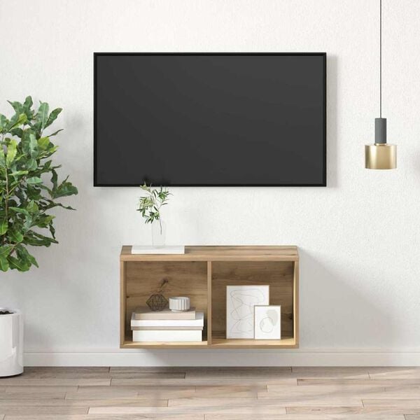 vidaXL TV-b&auml;nkset Artisan Ek 37 x 37 x 72 cm Konstruerat tr&auml;