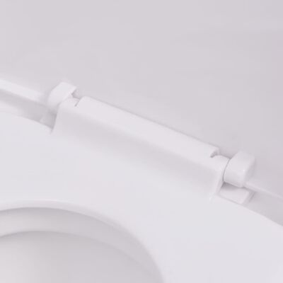 vidaXL Vägghängd toalett med dold cistern keramik vit