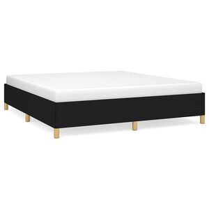 vidaXL S&auml;ngram utan madrass svart 160x200 cm tyg