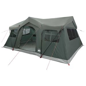 vidaXL Familjet&auml;lt 487 x 340 x 216 cm Arm&eacute;gr&ouml;n Polyester och St&aring;l