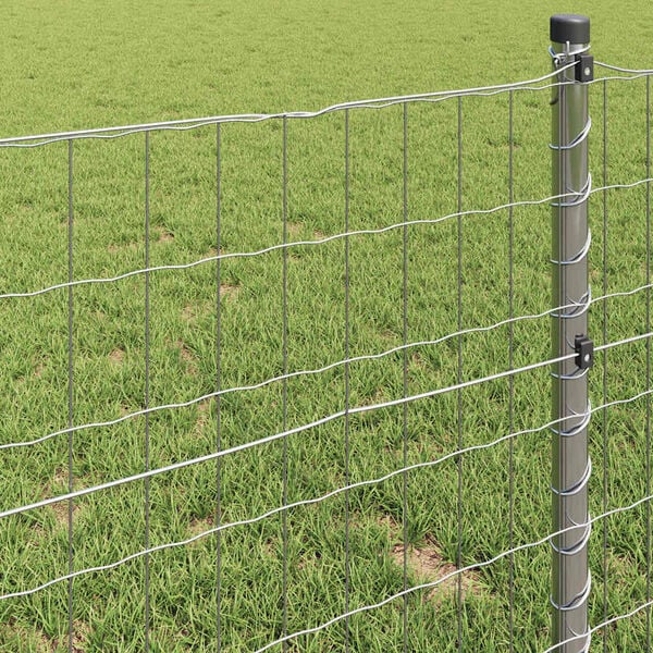 vidaXL Eurogärdsel Silver 1.2 x 25 m Varmförzinkat järn