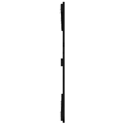 vidaXL Väggmonterad huvudgavel svart 147x3x90 cm massiv furu