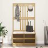 vidaXL Hallträd SANDNES 87x40x159,5cm massiv träfuru