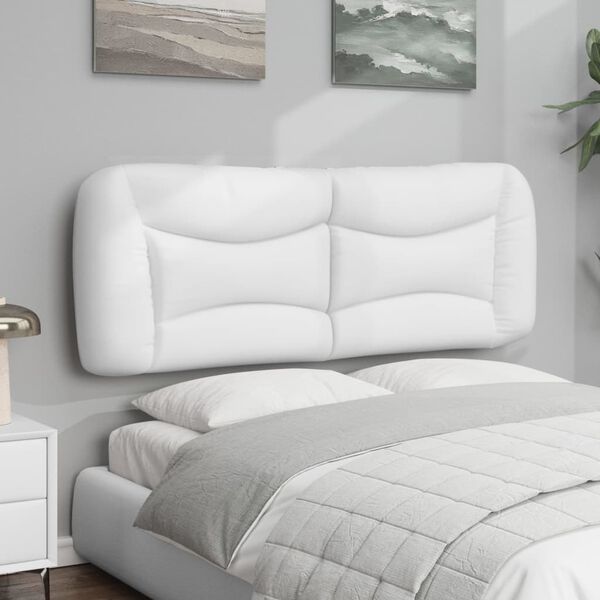 vidaXL Headboard Cushion "Hvar" White 140 cm Faux Leather