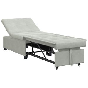 vidaXL Soffs&auml;ng Ljusgr&aring; 194 x 67 x 82 cm Sammet