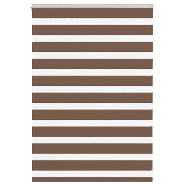 vidaXL Rullgardin zebra brun 115x100 cm tyg bredd 110,9 cm polyester